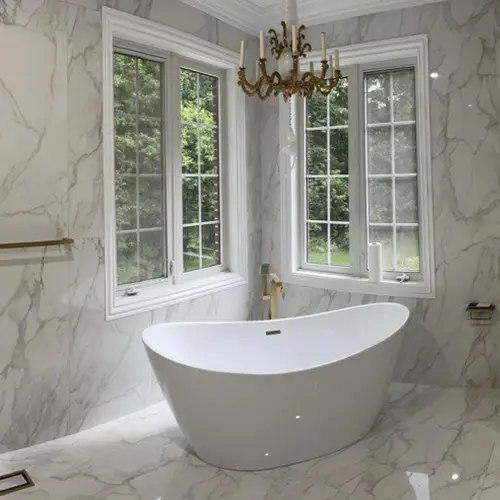 Luxury bathroom plumbing finish