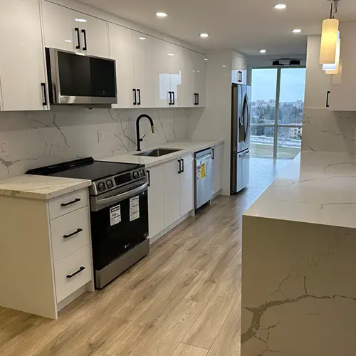 Modern kitchen plumbing installation