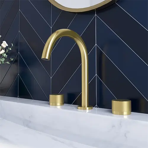 Brass faucet installation