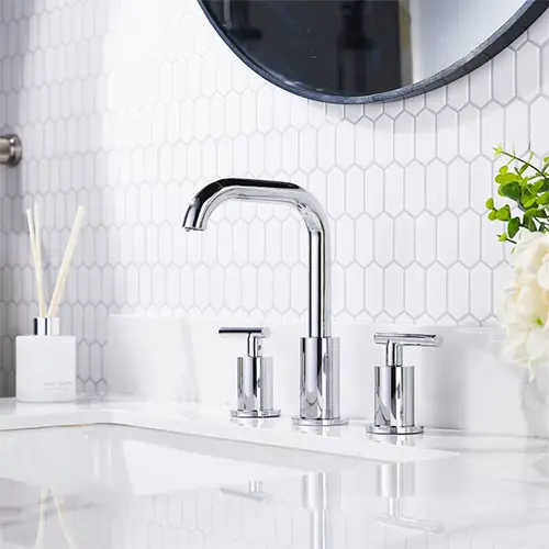 Modern faucet installation